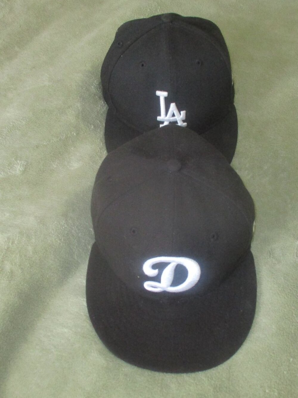 2 DODGERS NEW ERA 59FIFTY Fitted BB Hats Sz. 7